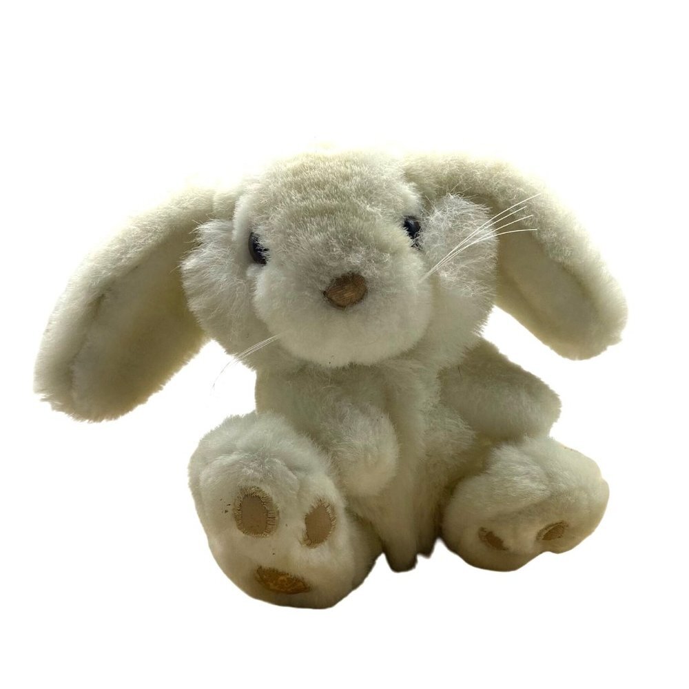 Chosun International Bunny Rabbit Easter Cream Paw Up Plush‎ Stuffed Animal 7"